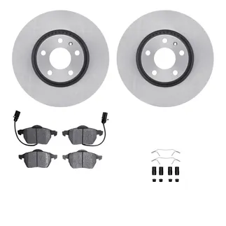 R1 Concepts WFWH1-73048 E- Line Series Brake Rotor W/ Ceramic Brake Pads & Hdw